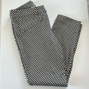 Gap Black & White Pattern Skinny Mid-Rise Stretch Ankle Pants, Women's US 6R